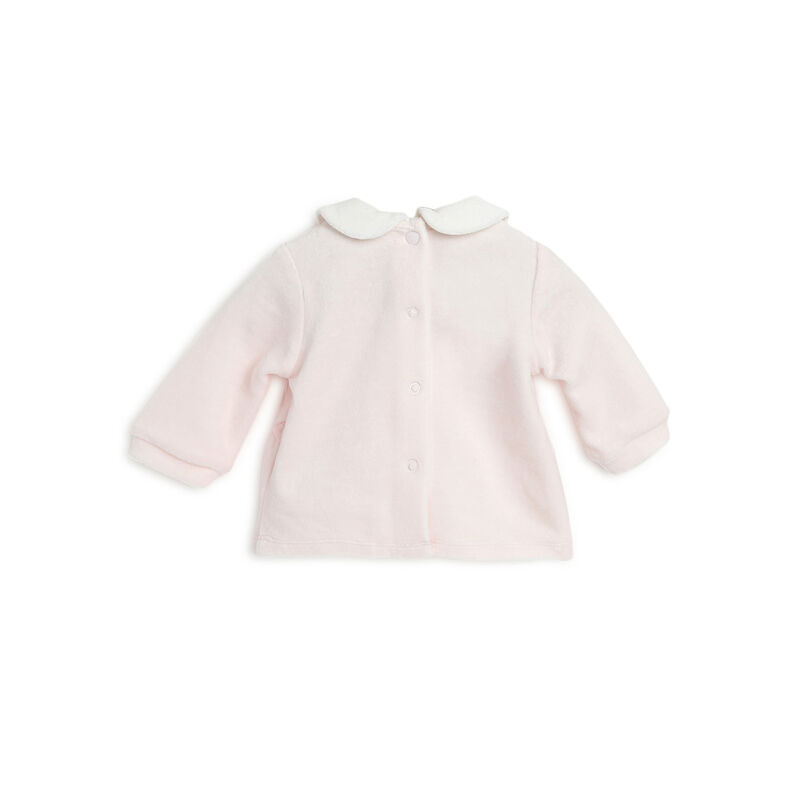 Girls Light Pink Embellished Smock with Legging image number 1